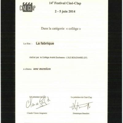Prix au Festival Ciné-Clap à Chartres